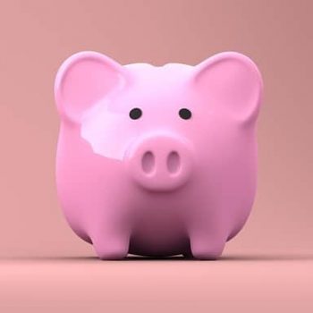 Pink piggy bank