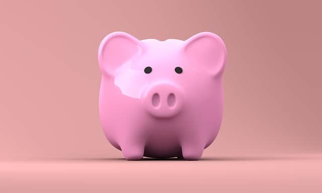 Pink piggy bank