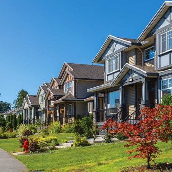 Line of houses part of Homeowners Association