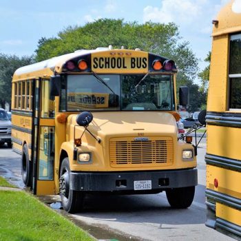 School bus in a school district