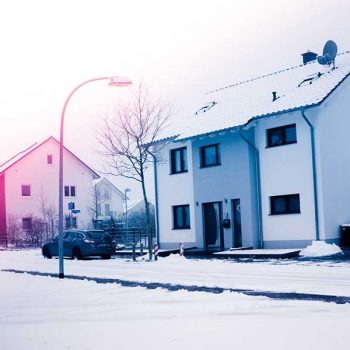 Snow-covered in the suburbs of a neighborhood San Marcos Tx Real Estate Agents are selling a house in