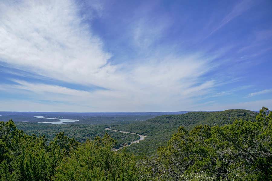 Beautiful view of the Texas hill country