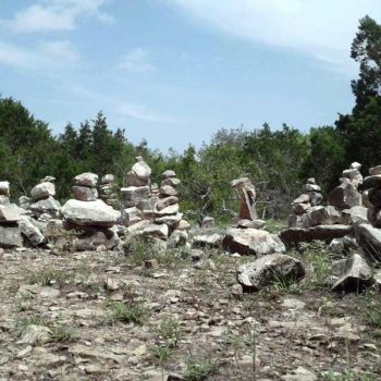 A collection of rocks on a trail at Upper Purgatory Natural Area